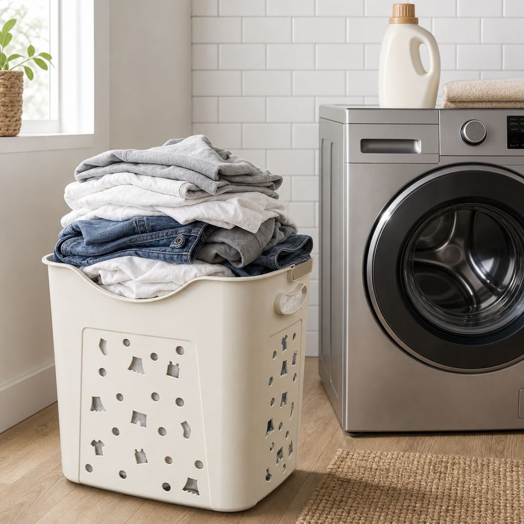 Plastic Dirty Laundry Basket Clothes  Basket Bathroom Storage Bucket Toys Clothes Laundry Basket