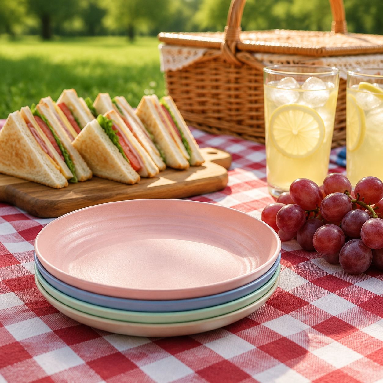 20cm Nordic wheat straw plate, fruit plate, vegetable plate, plastic bone spittoon, dried fruit plat