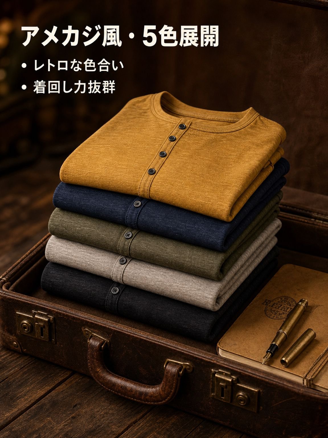 トレンドの着回し長袖Tシャツ