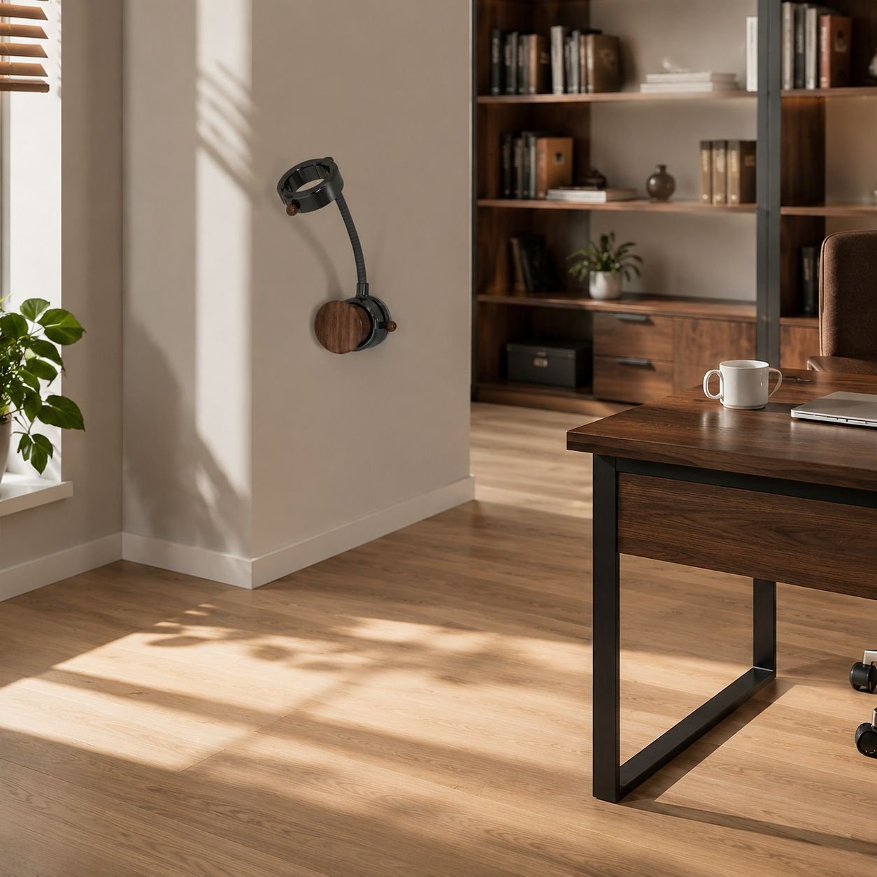 Wall-mounted Rotatable Storage Rack for Fans