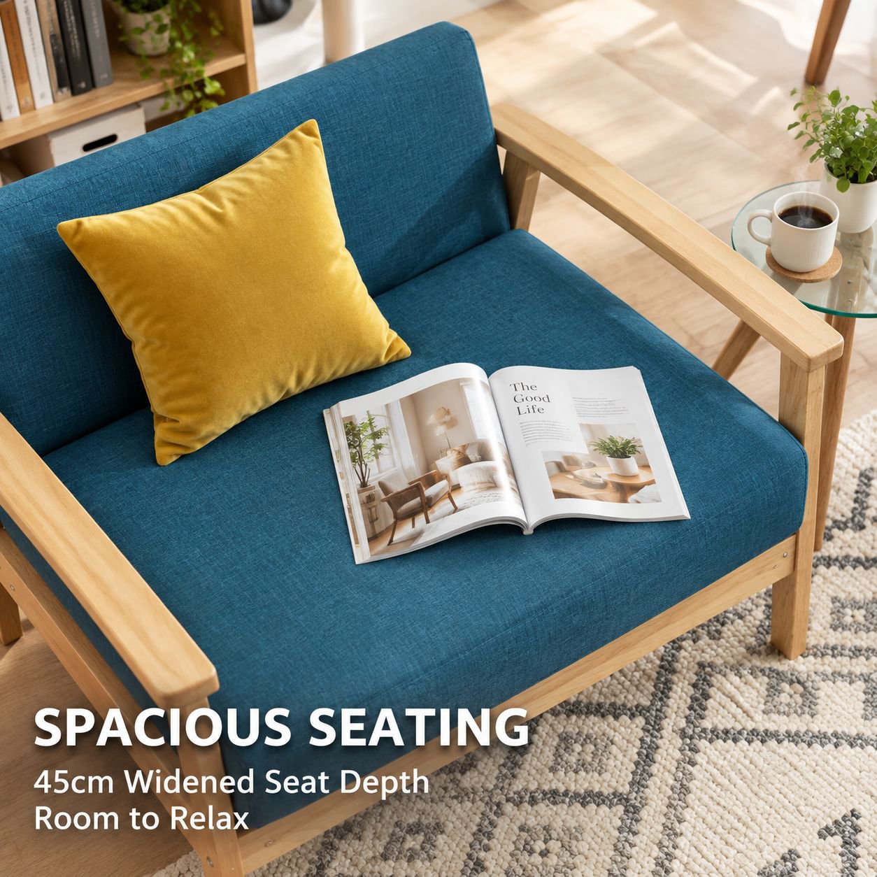 Modern Minimalist Fabric Armchair