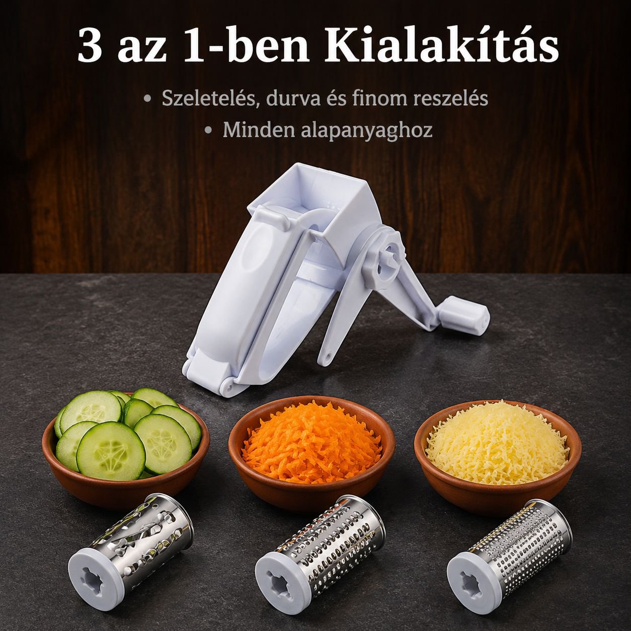 Kézi tekerős sajtreszelő