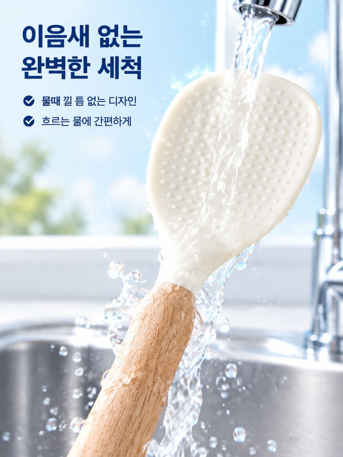 가정용 밥솥용 눌러붙지 않는 실리콘 밥주걱