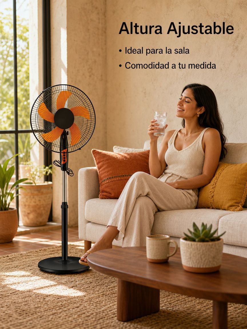 Ventilador oscilante de gran potencia para el hogar