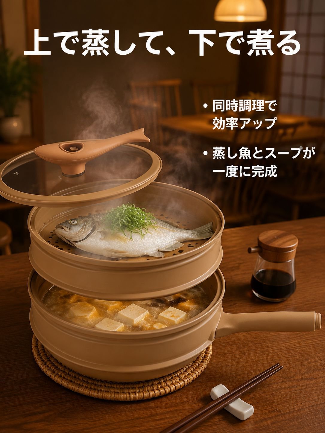 陶土無塗装多機能ヘルシー鍋