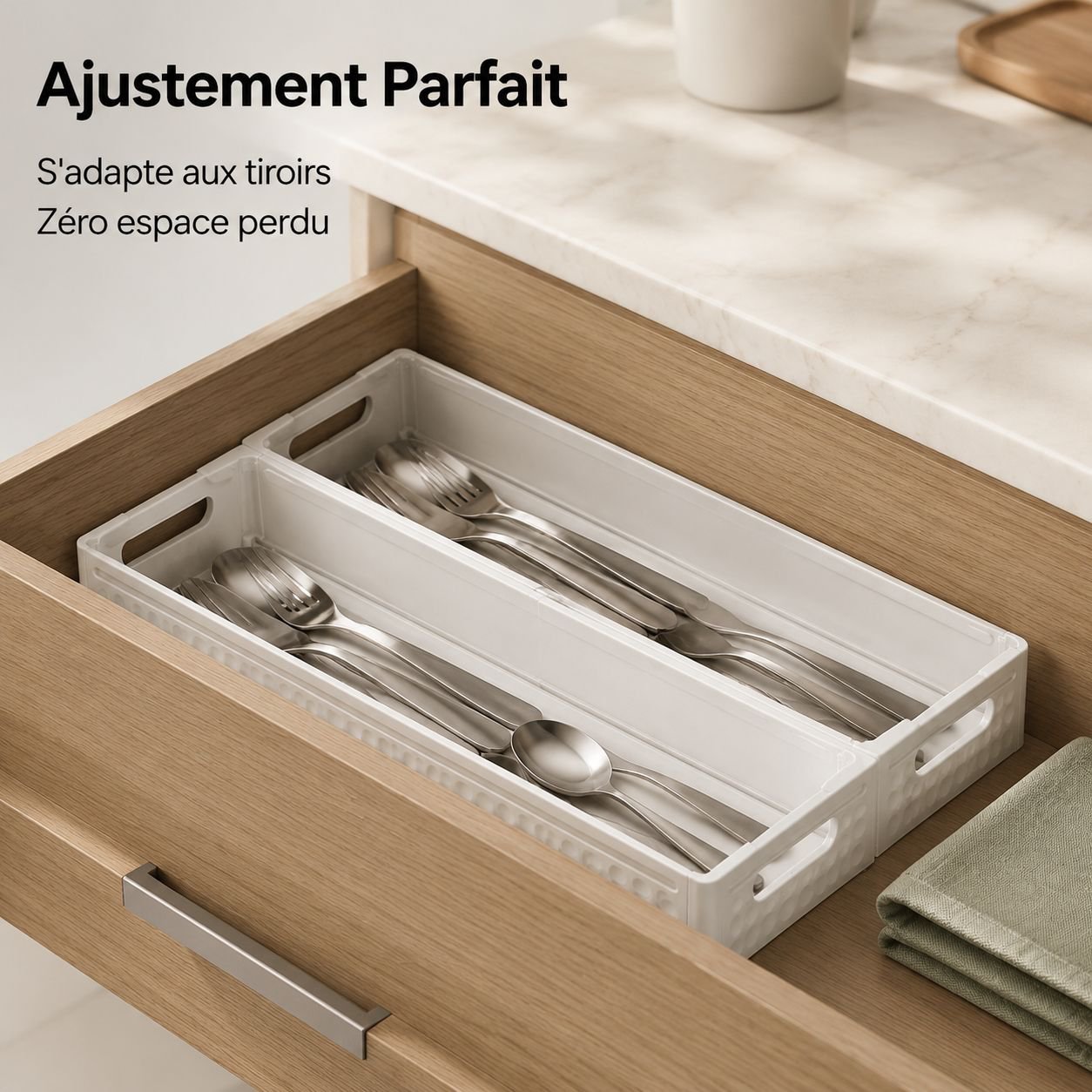 Boîte de rangement extensible à tiroirs