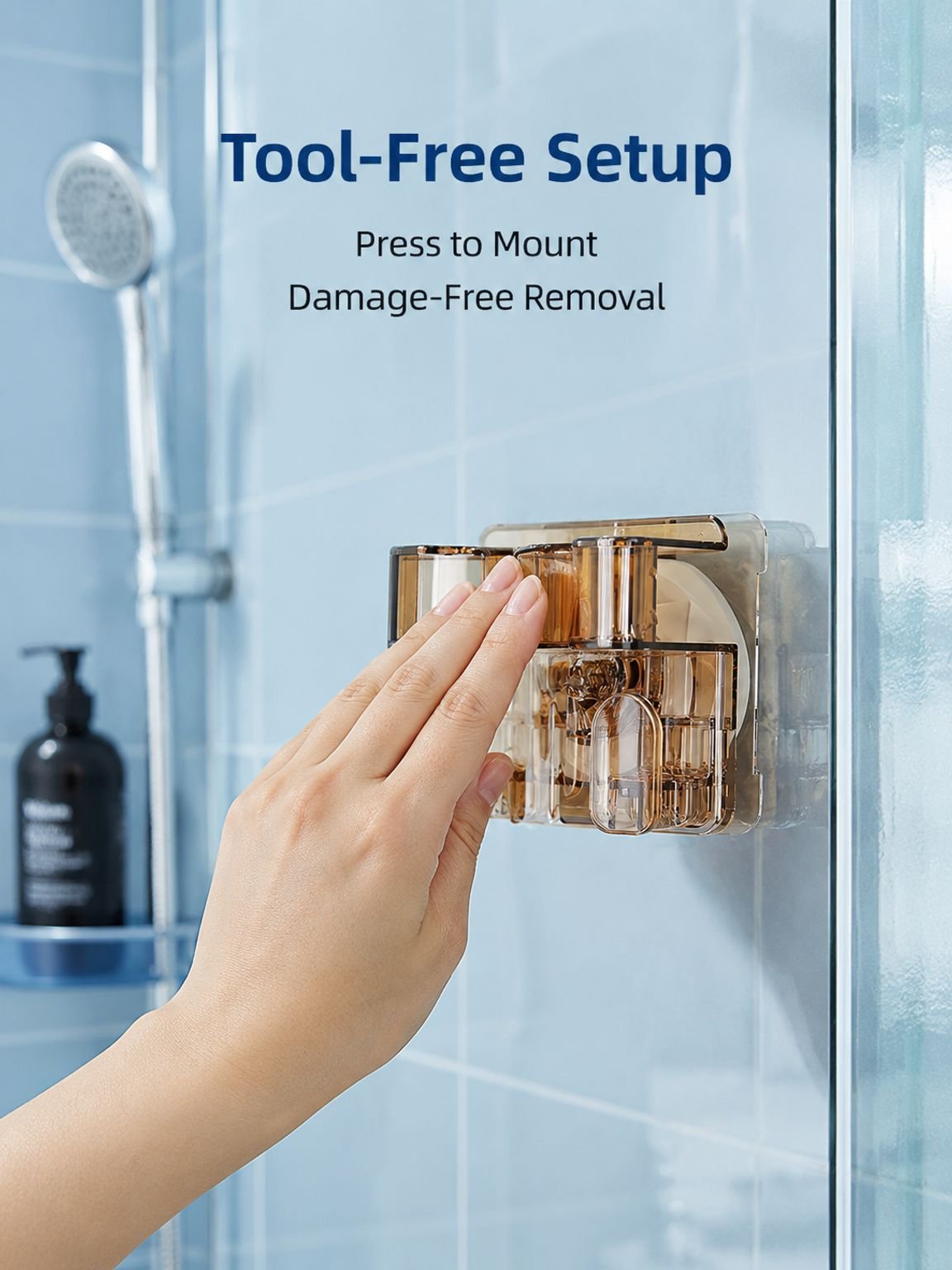 No-Drill Suction Multi-Functional Mop Hook