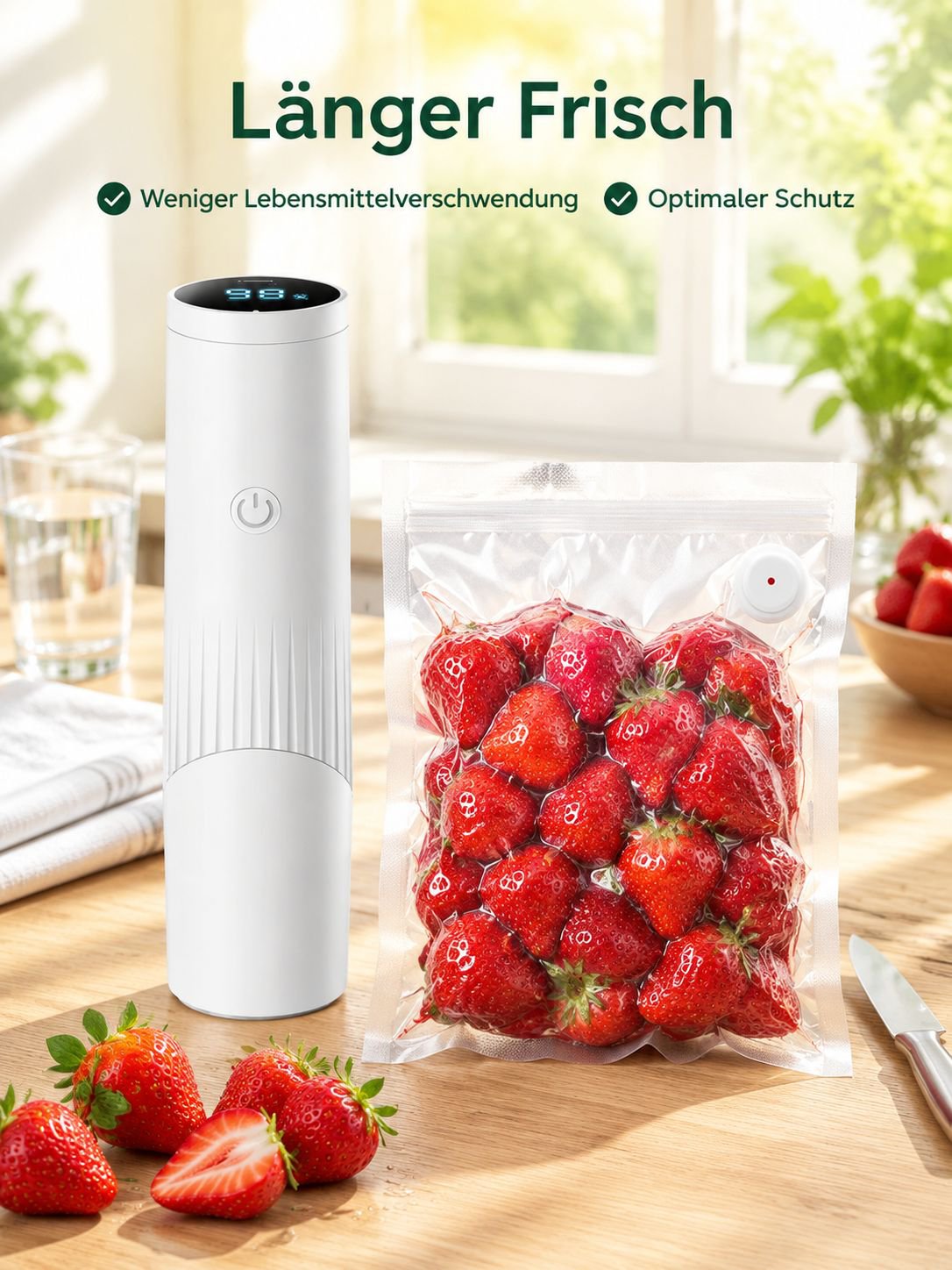 Hand-Vakuumiergerät für Lebensmittel