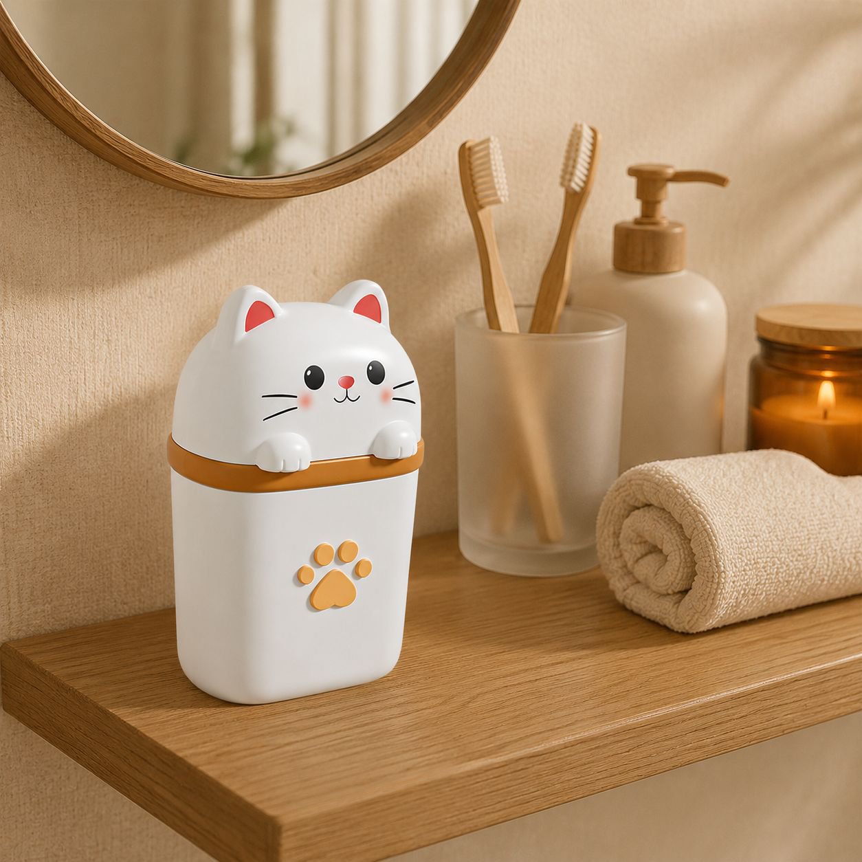 Easy-to-Carry Cute Cat Soap Organizer