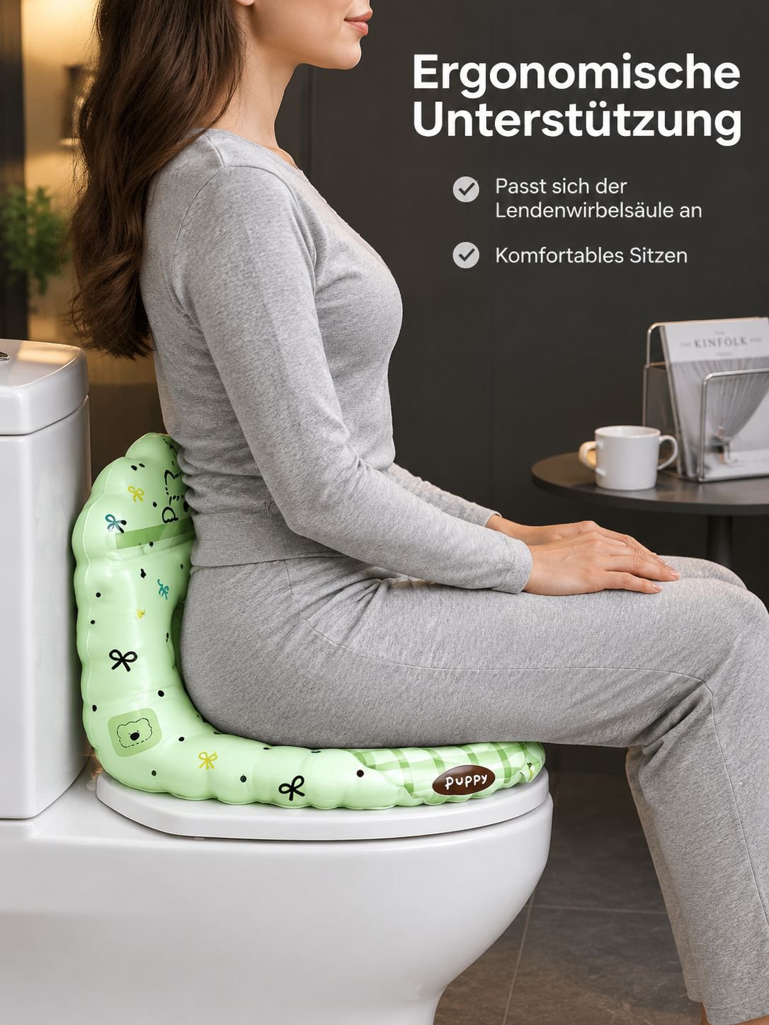 Rückenlehne für Toilettensitz - Extra Komfort
