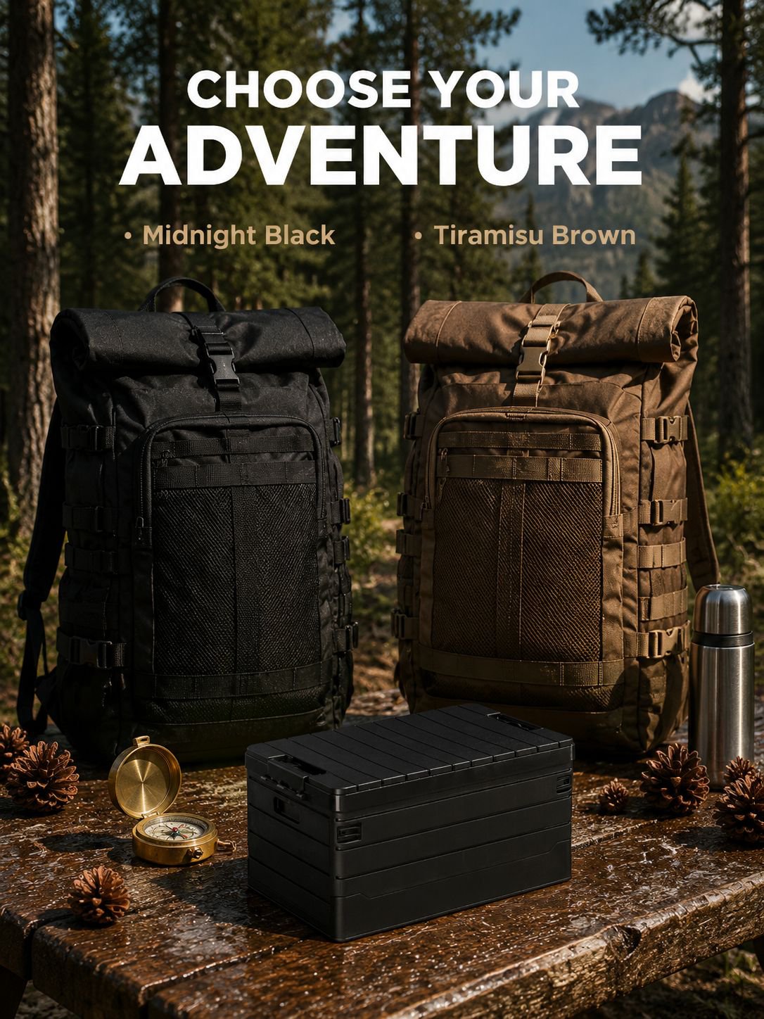60L Portable Outdoor Camping Tent and Camping Gear