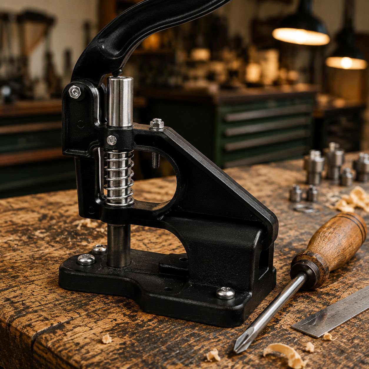 Máquina prensadora de botones manual, máquina remachadora de ojales manual, máquina de botones