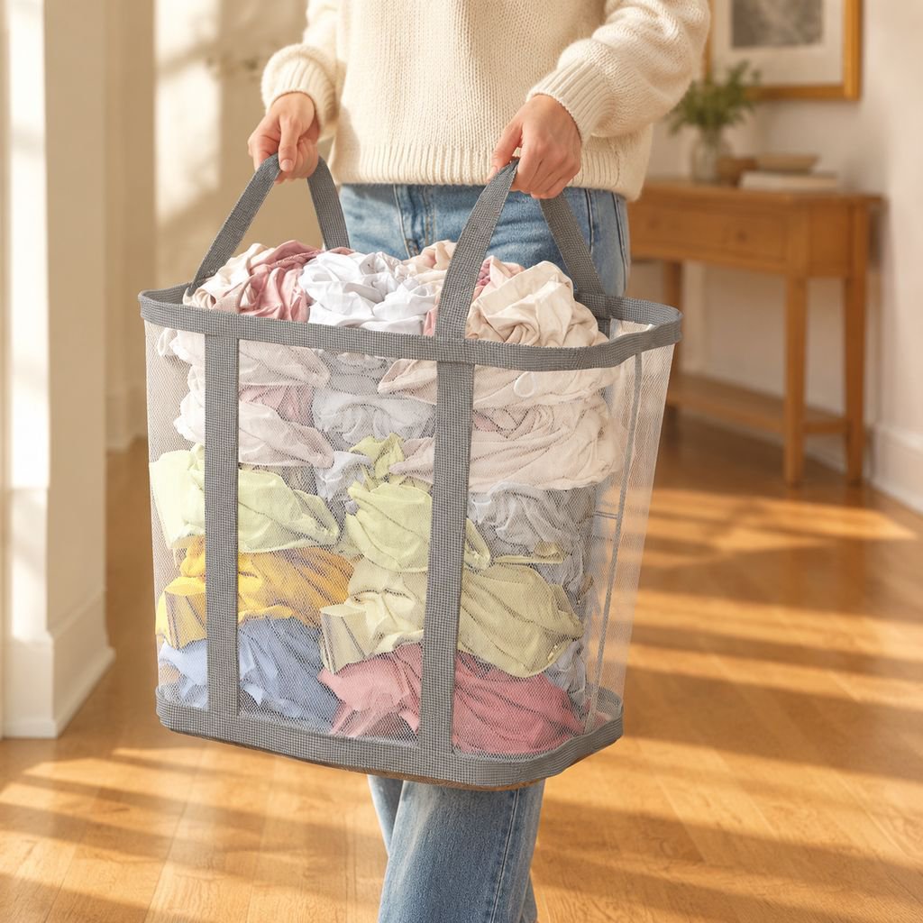 Household Toy Bucket Dirty Clothes Basket Foldable WallMounted Household Storage