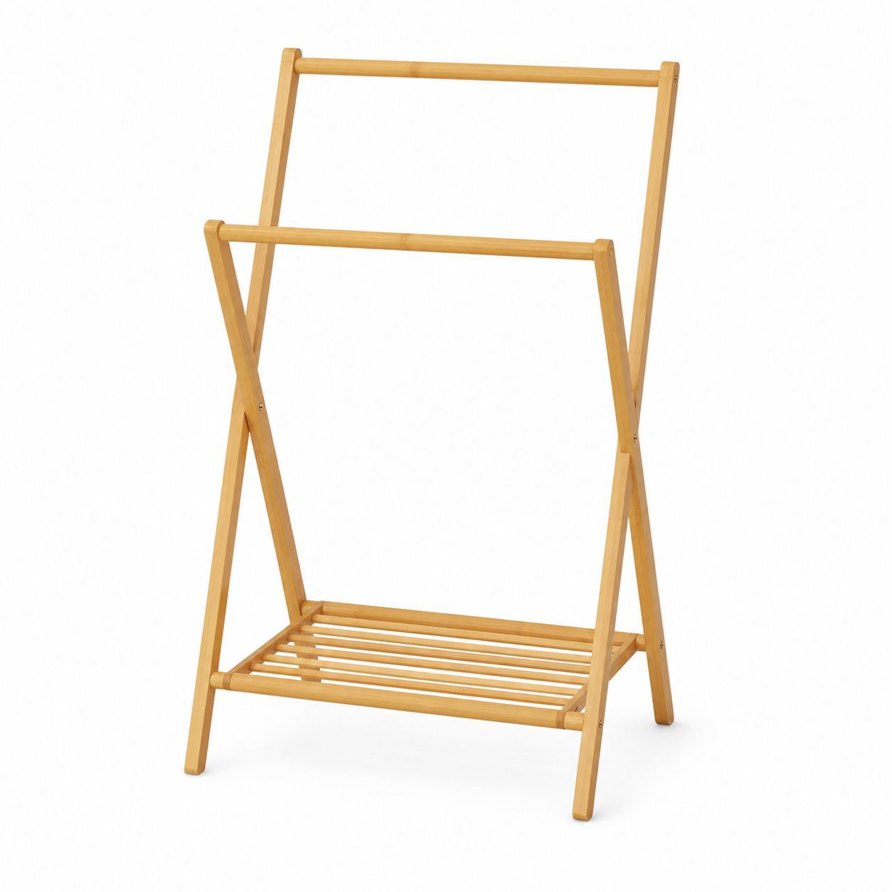 Bamboo Folding Coat Rack, Simple and Stylish, Natural Material, Easy Storage