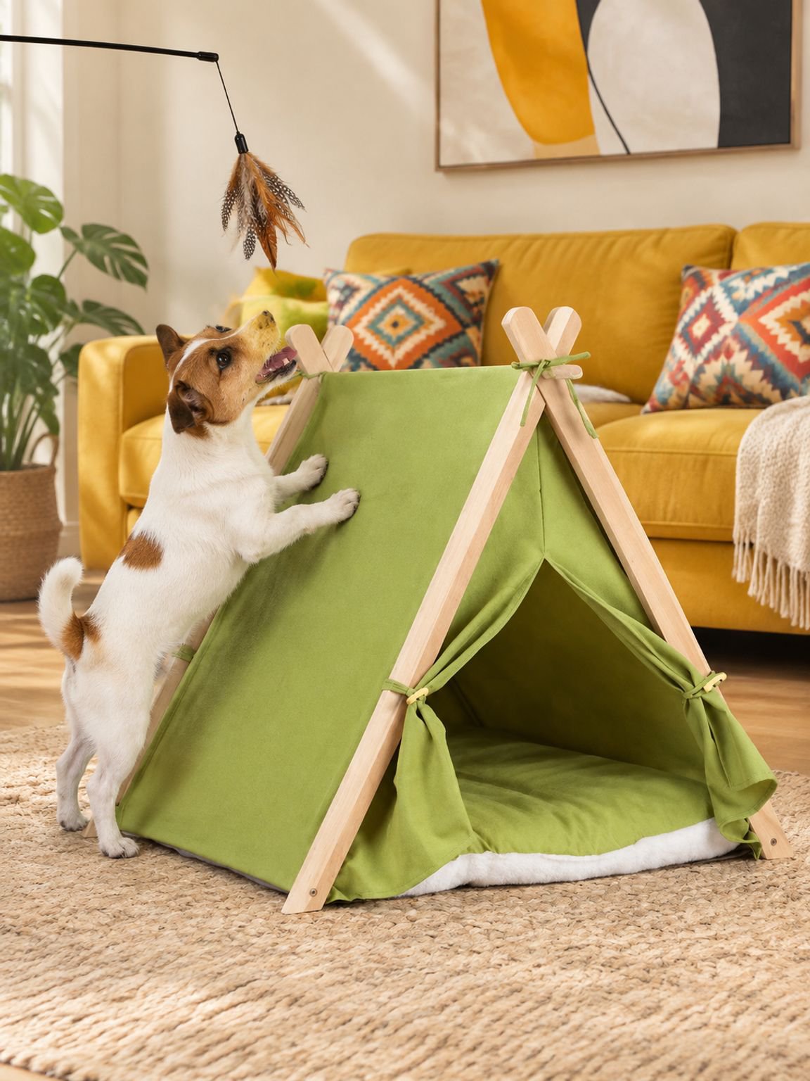 Cama para gato desmontable y lavable, tipo tienda