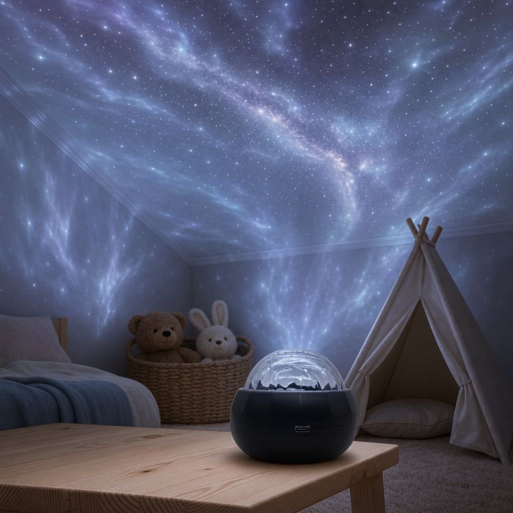 Proyector de Efecto Agua y Estrellas Multicolor