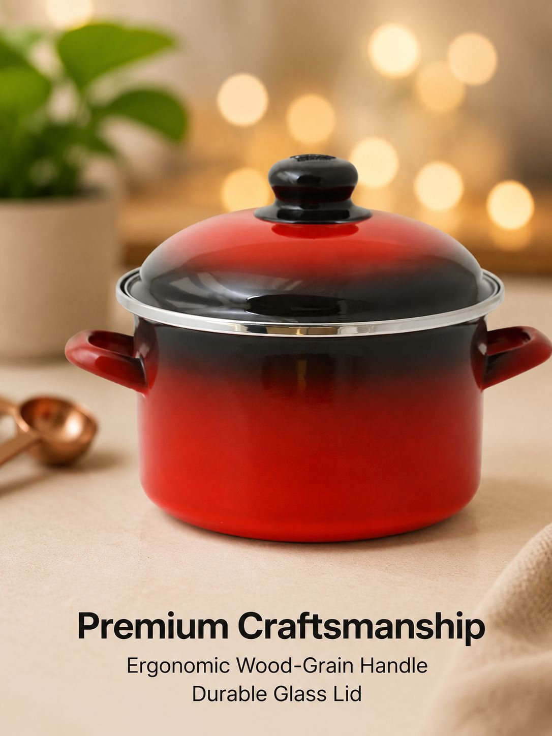 Set of soup pots and frying pans