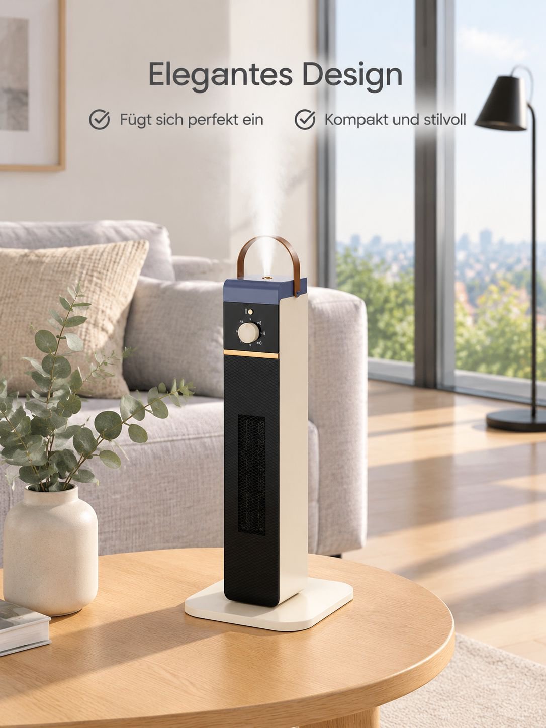Intelligenter Warmluftbefeuchter mit Temperaturregelung und Vernebelung