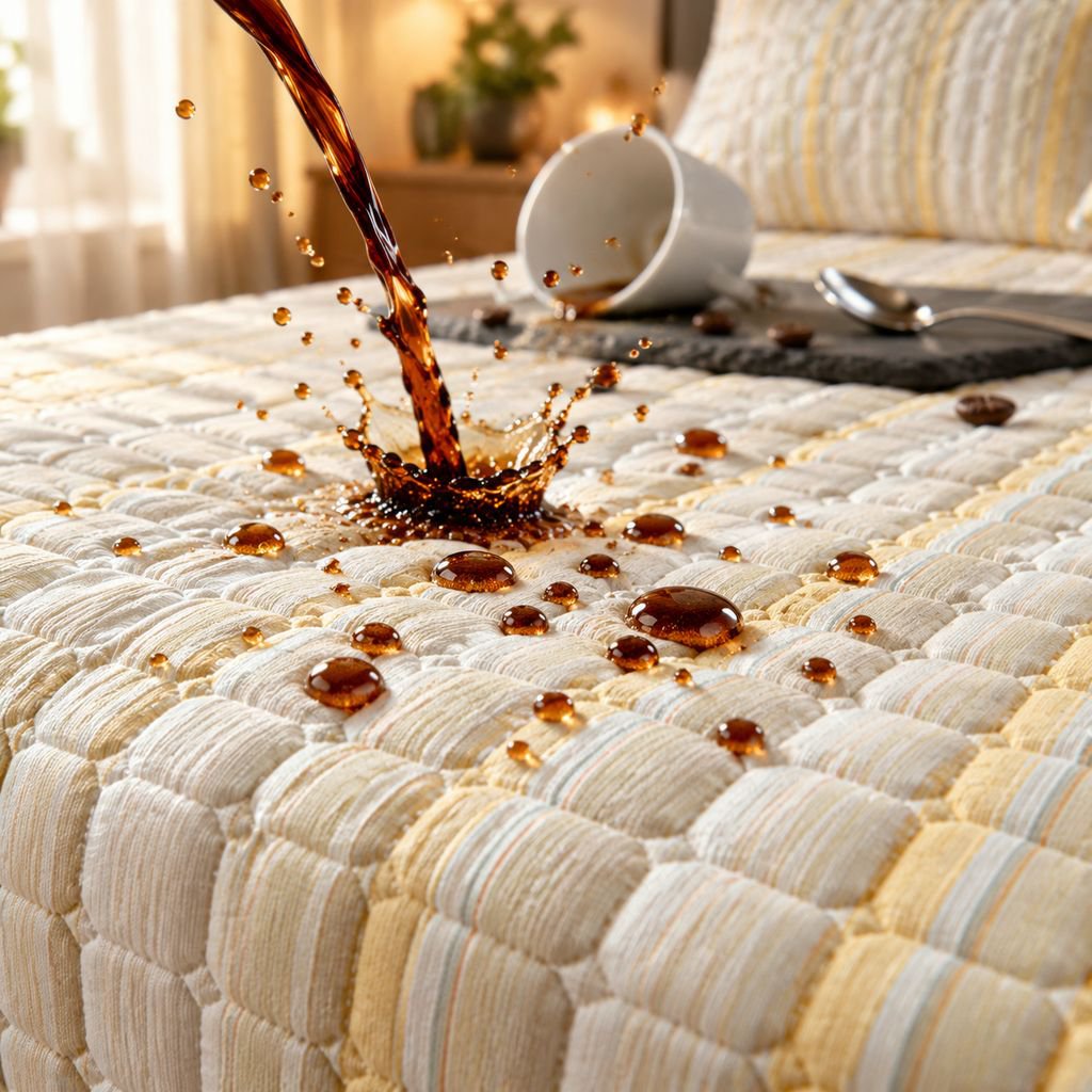 Protège-matelas drap-housse épais en coton lavé classe A
