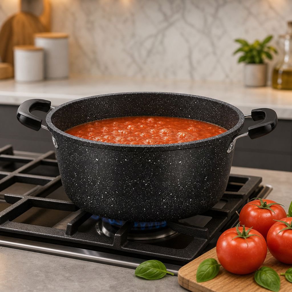 Household cookware McRib soup pot showing double handles