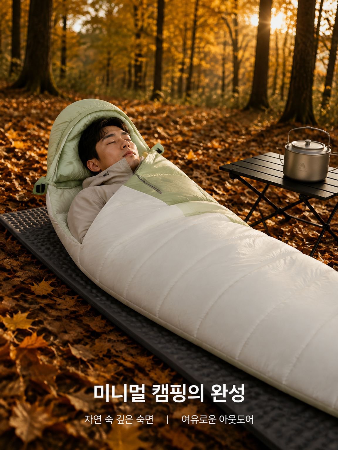 야외 경량 싱글 다운 솜 침낭 텐트 포함