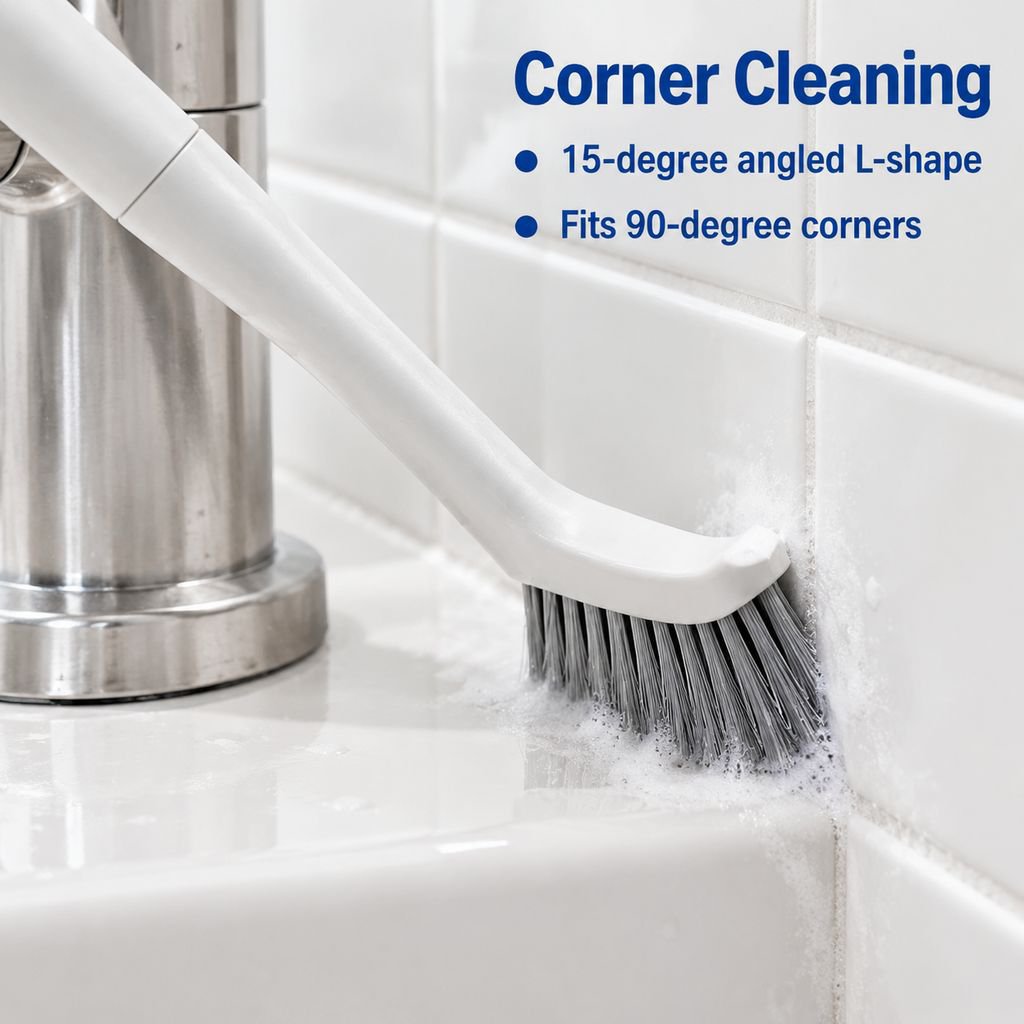 Multifunctional Hard Bristle Crevice Brush Bathroom Tile Floor Grout Cleaning Brush