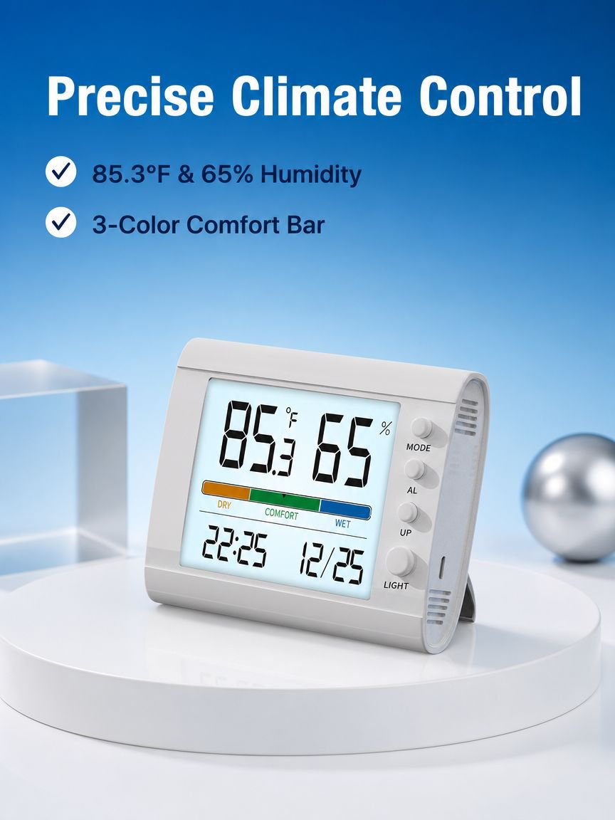 Multifunctional Luminous Digital Temperature and Humidity Meter