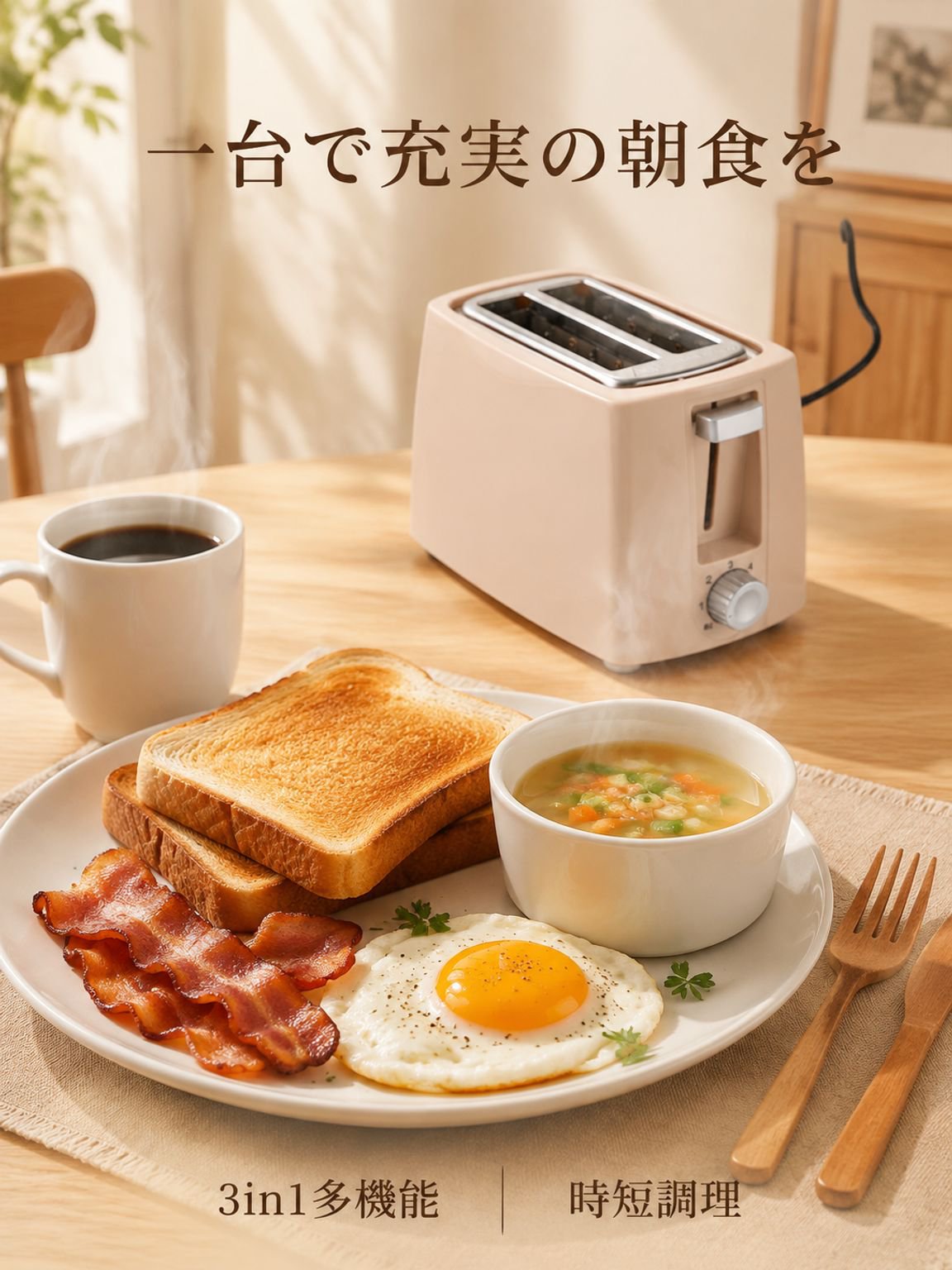 多機能自動トースター朝食マシン