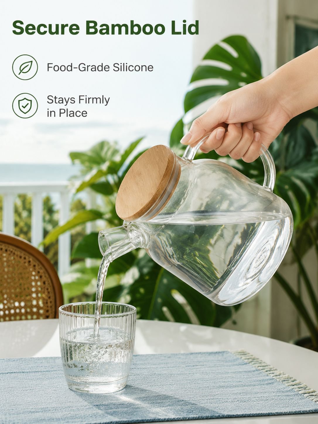 Thickened glass water bottle
