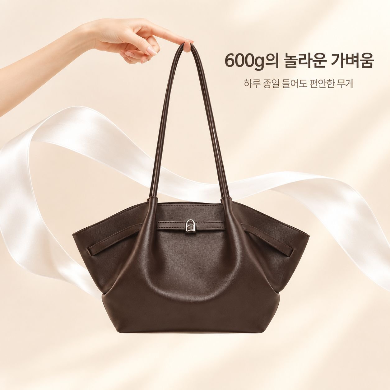 가을 겨울 출퇴근용 숄더백, 한국 스타일 대용량 부드러운 가죽 토트백