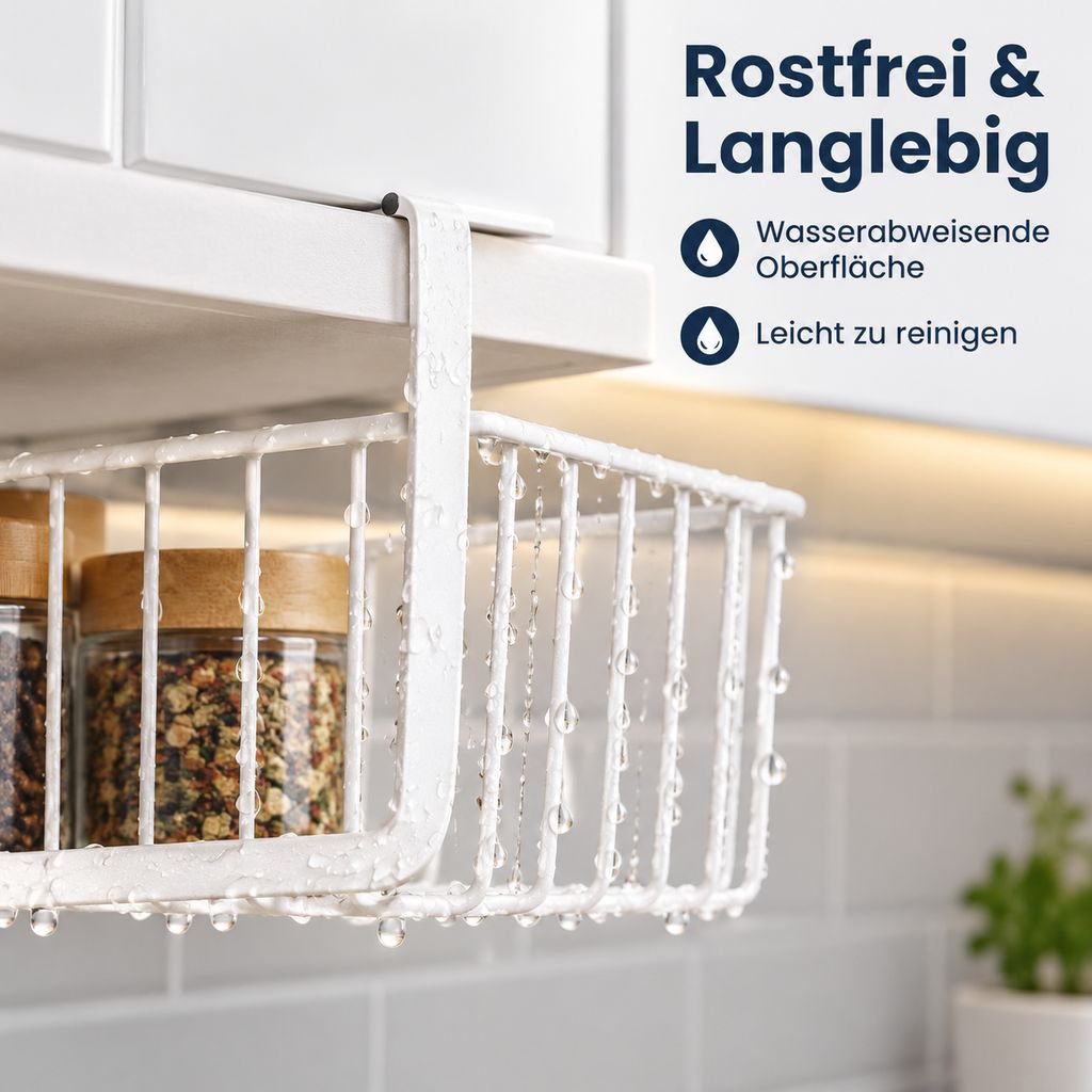 Hängeablage unter dem Regal für Küchen- und Haushaltsartikel
