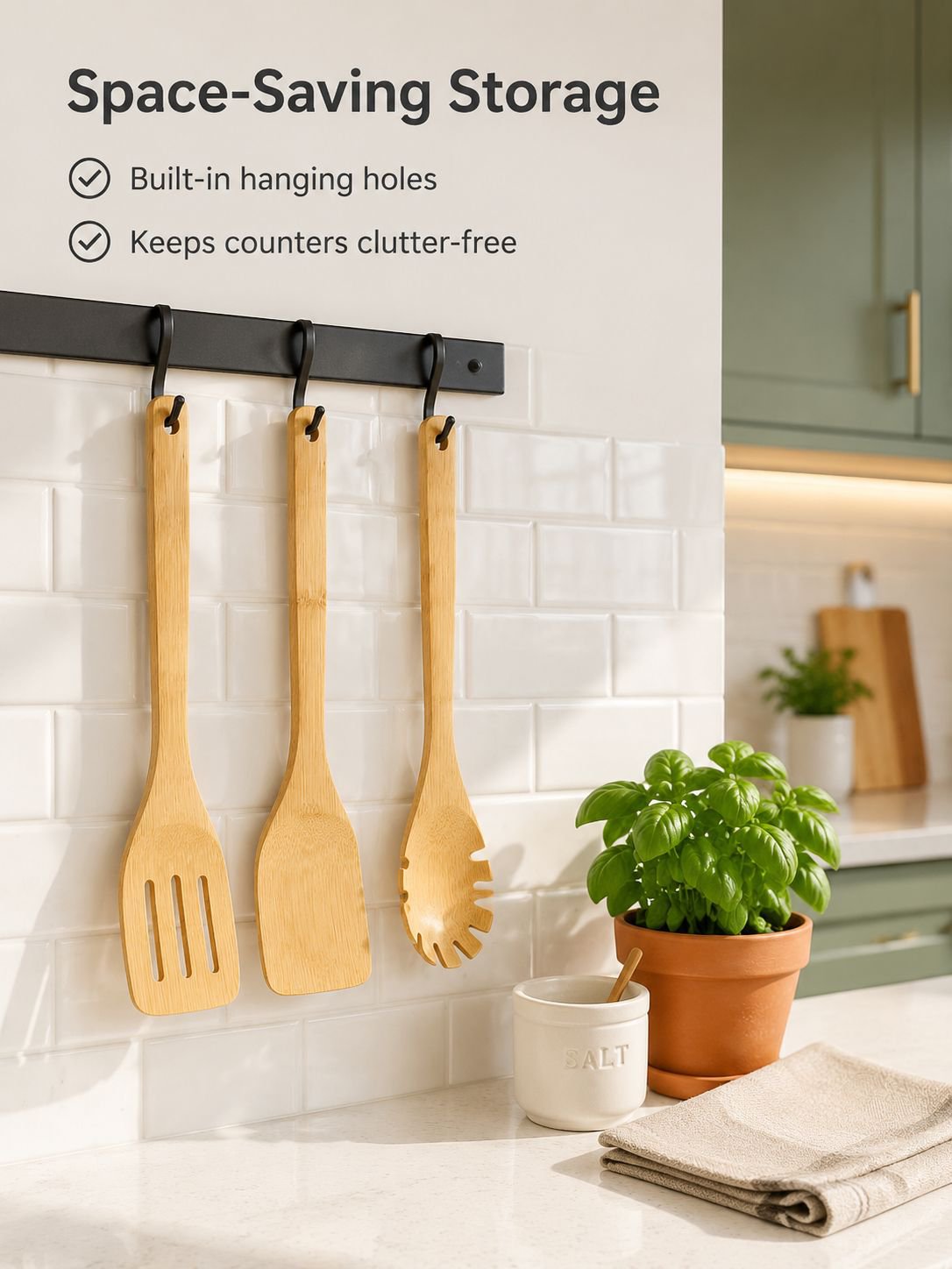 Natural Bamboo Kitchen Spatula