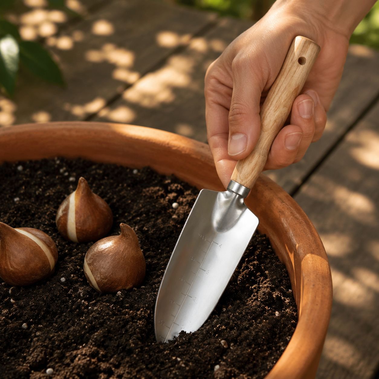 Outil de jardinage résistant pour transplantation de plantes