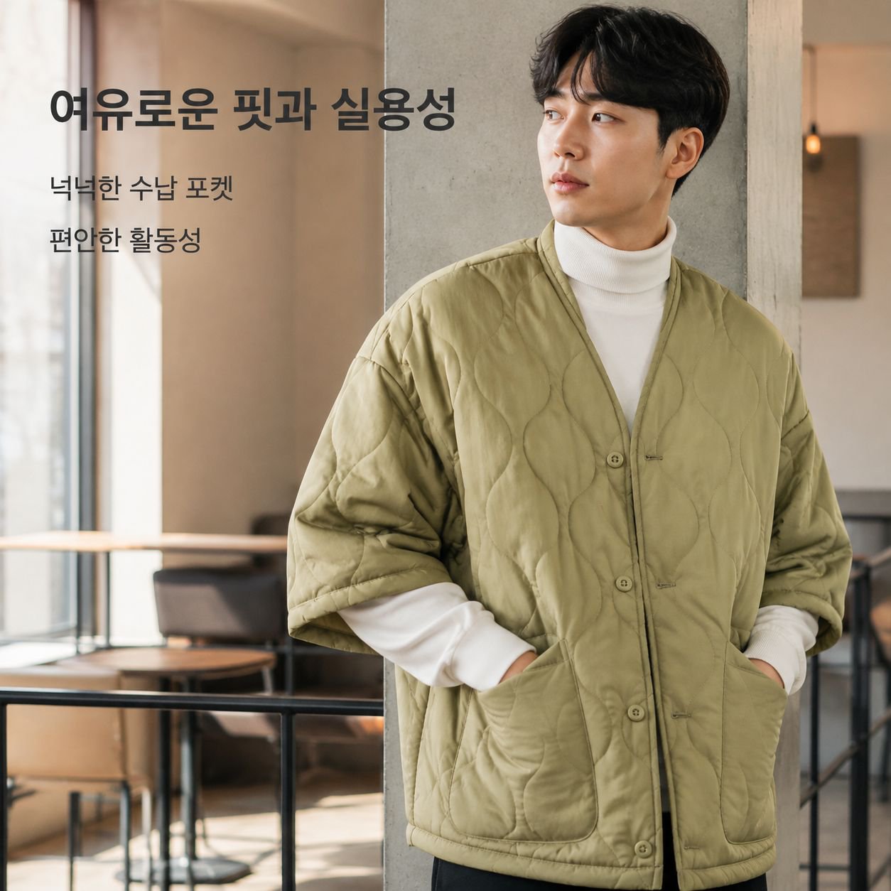 남성용 면 패딩 재킷