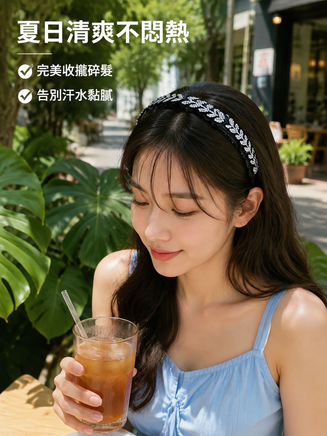 帶劉海髮箍假髮