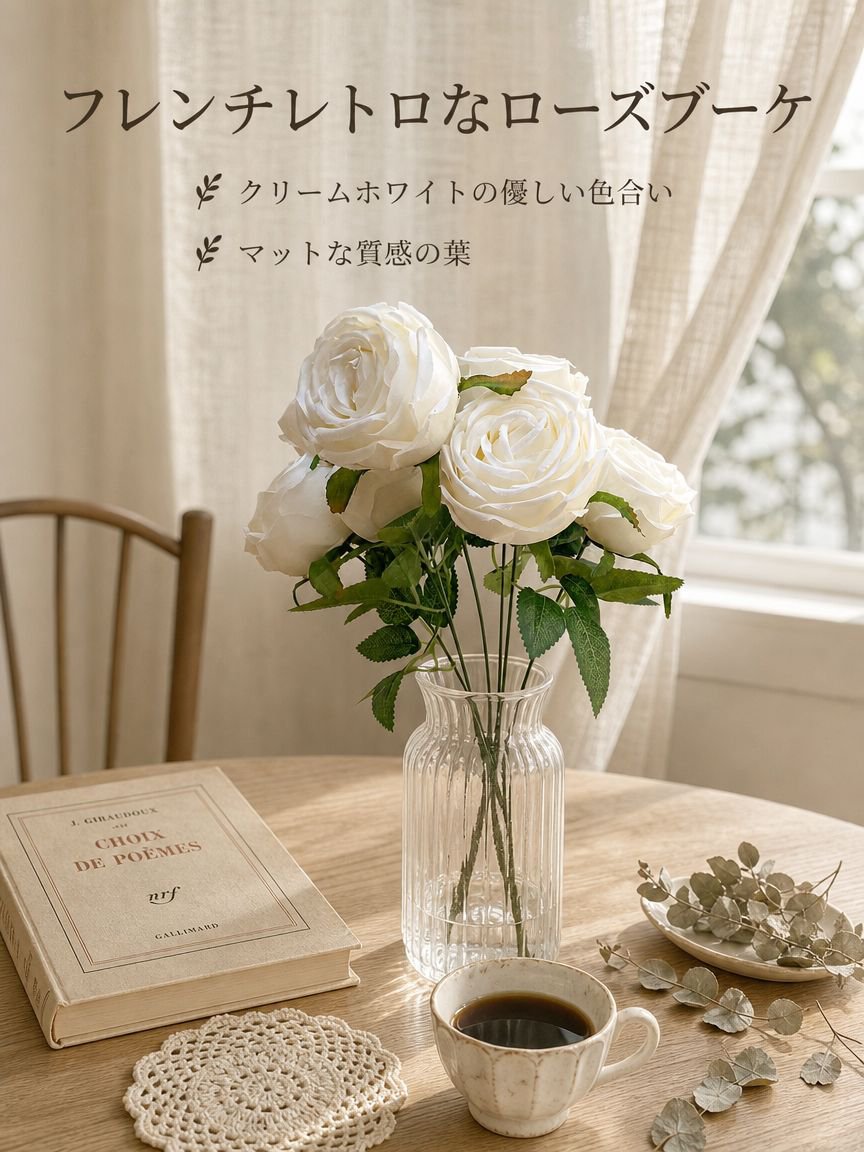 ヴィンテージスタイルのバラの花束