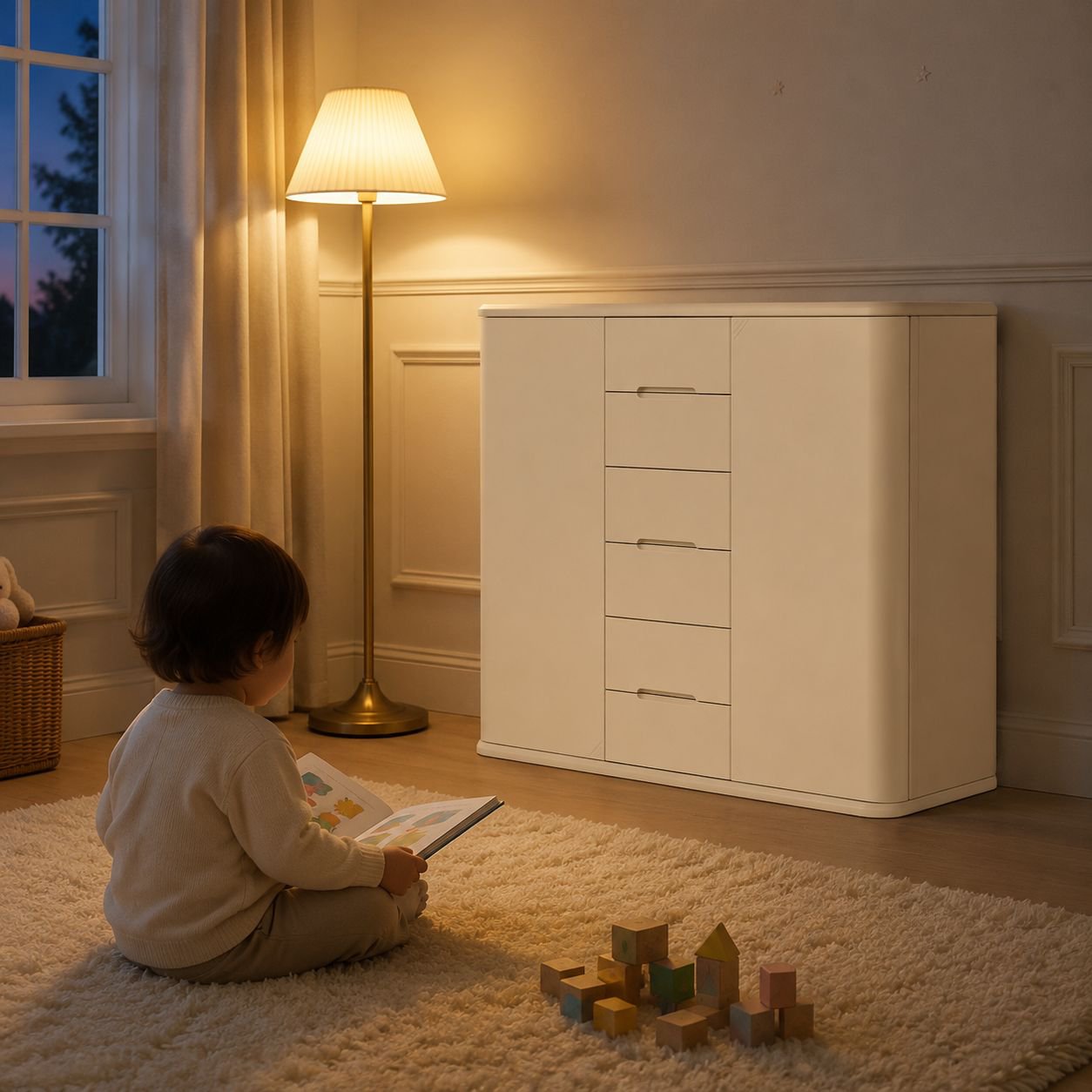 Large capacity toy cabinet for playroom