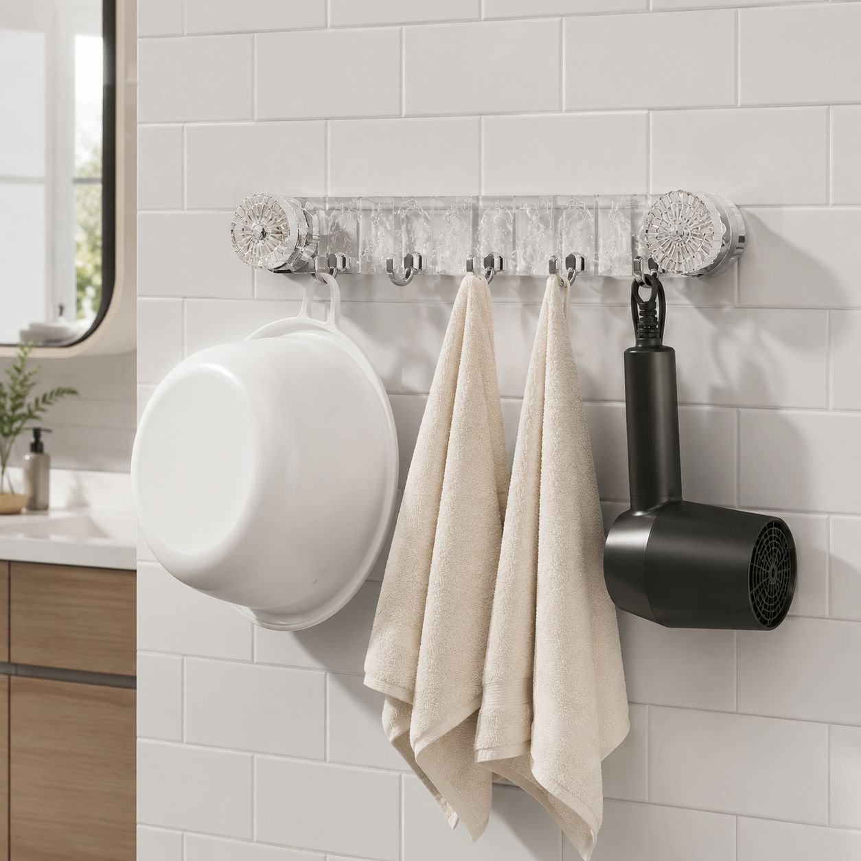 Damage-free wall hook for home organization