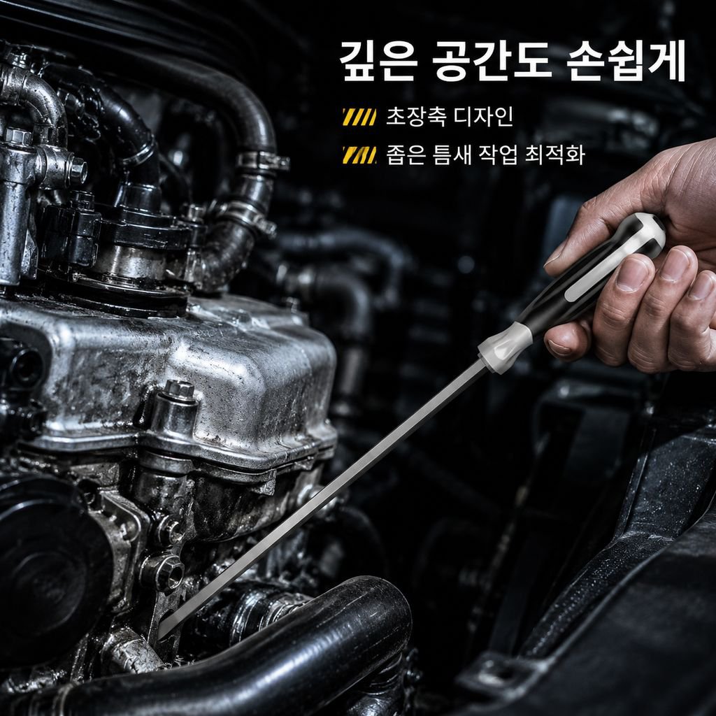 초장 나사드라이버 롱샤프트 관통형 타격 가능