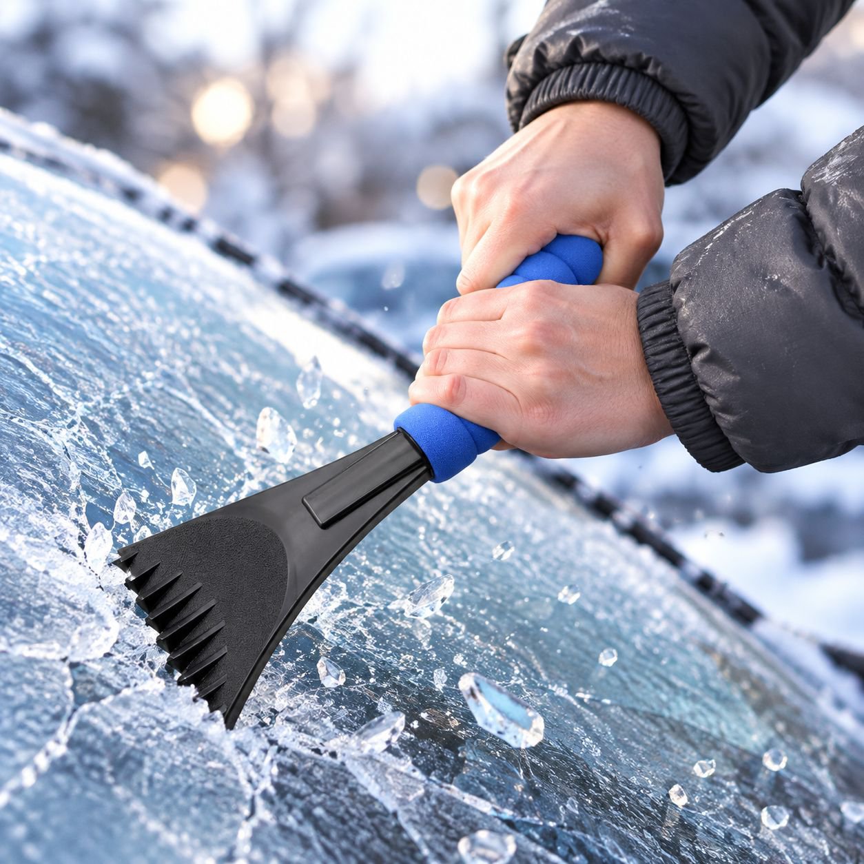 Lightweight and heavy-duty snow and ice shovel