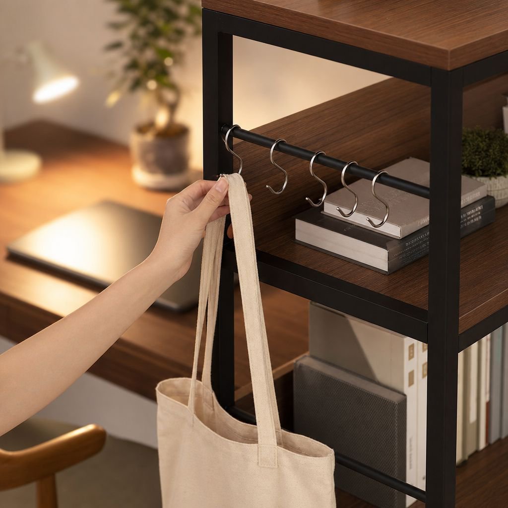 Versatile bookshelf for books, plants, and ornaments