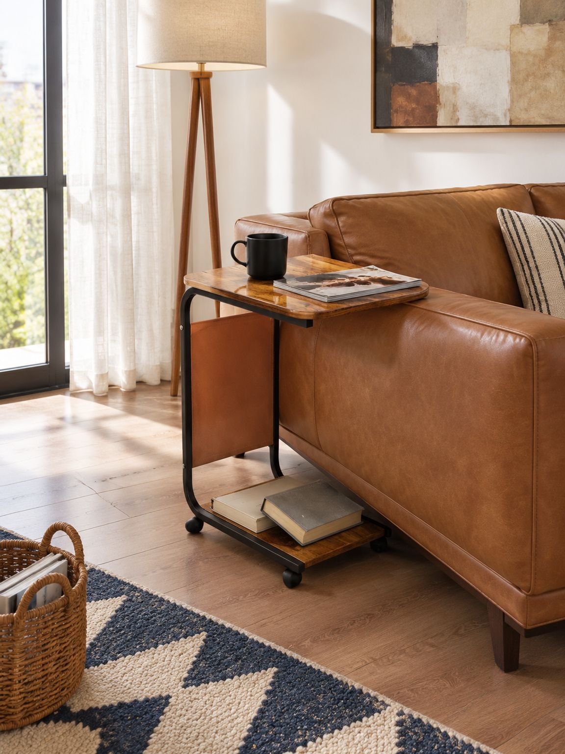 Contemporary small table furniture for living room corner decor