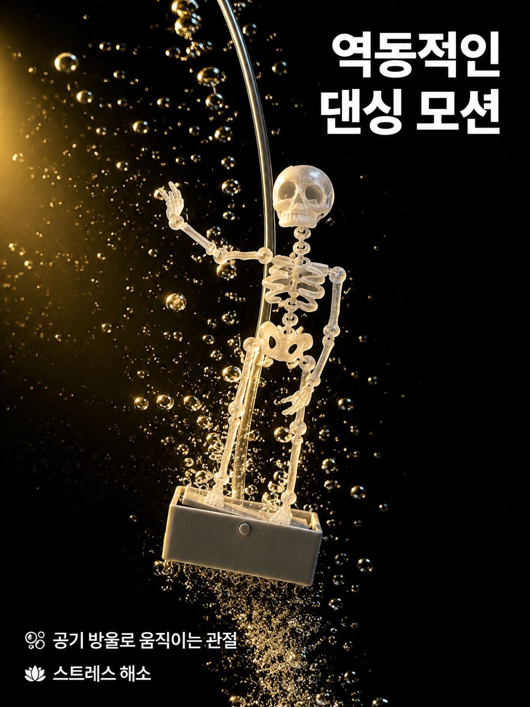 어항 해골 창의적인 장식 춤추는 흔들림 댄스