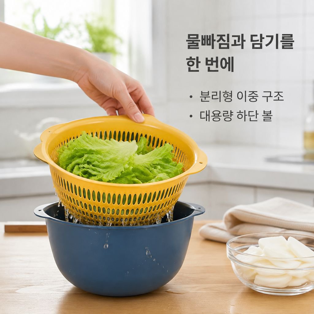 이중 세척 채반 6종 세트