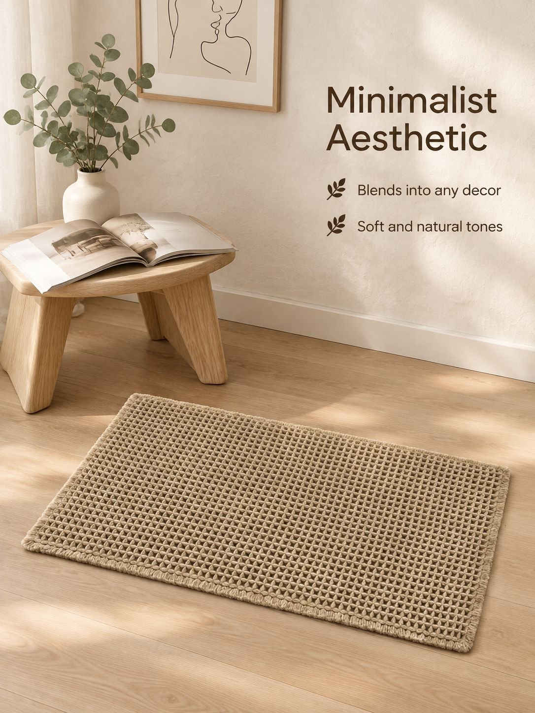 Huafu Ge bathroom floor mat anti slip, absorbent, quick drying