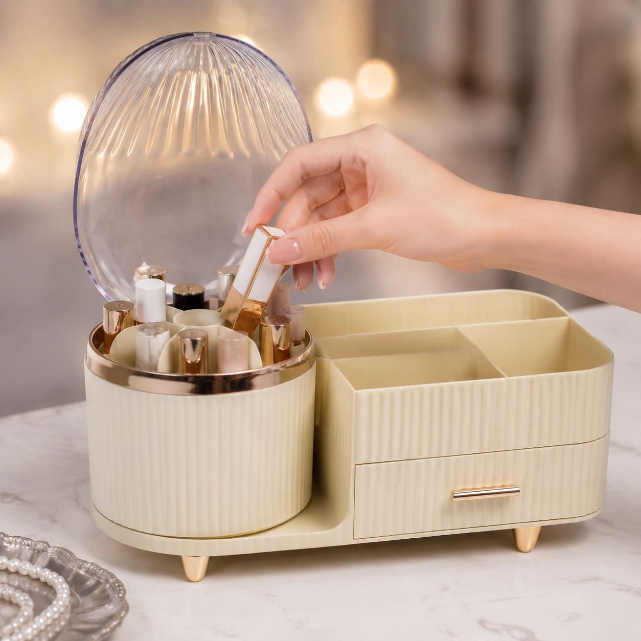 Boîte de rangement pour accessoires de bureau