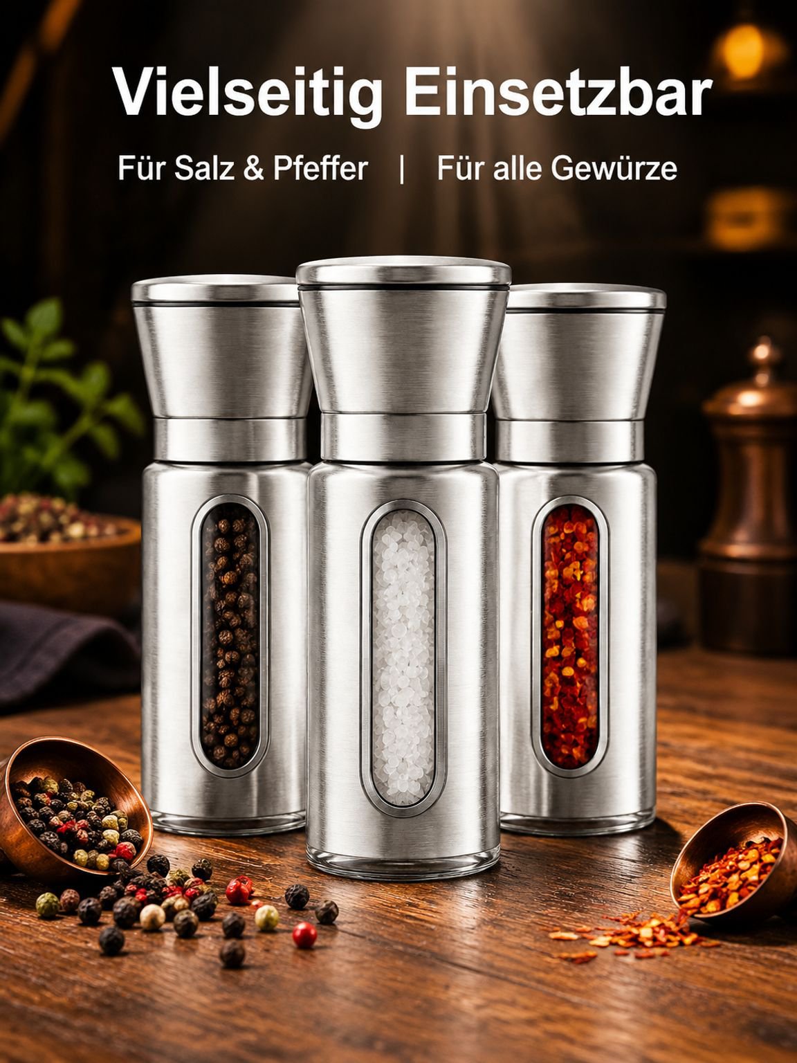 Pfeffermühle aus Edelstahl