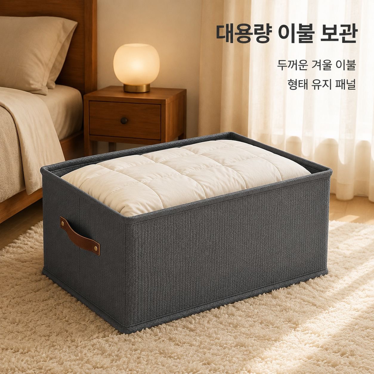 옥스포드 천 대용량 의류 수납함