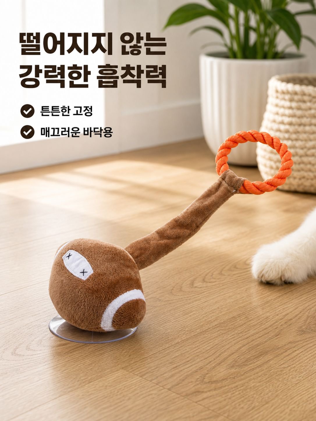 강아지 발성 당김줄 치아 세정 장난감