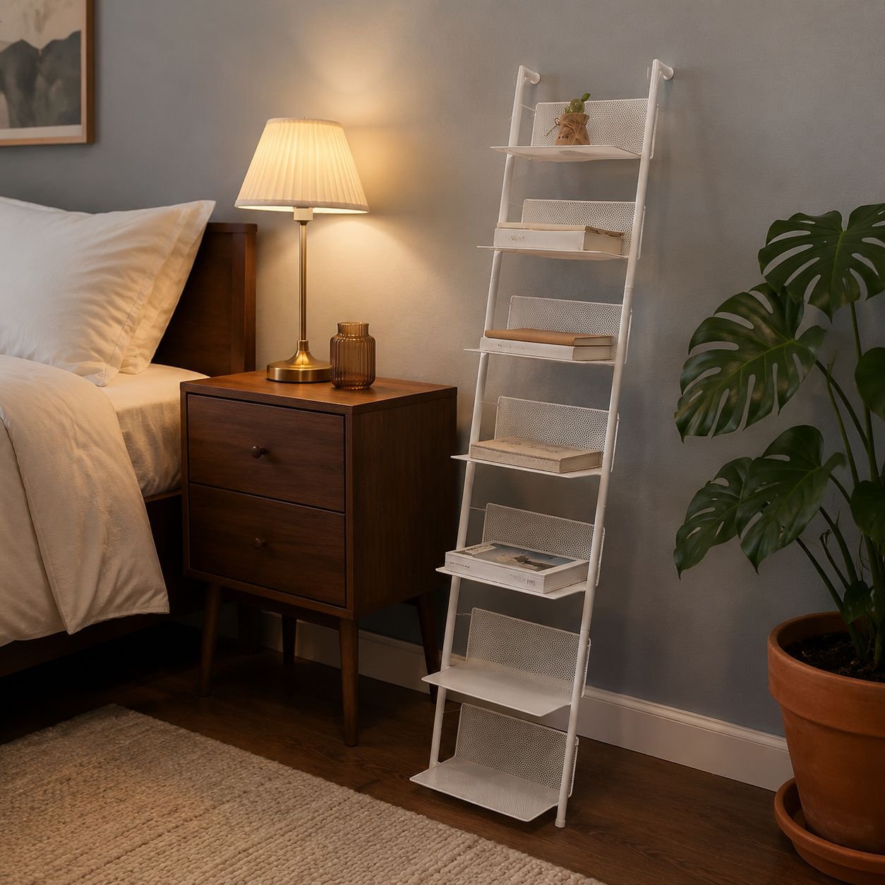 Modern magazine rack for newspapers and brochures